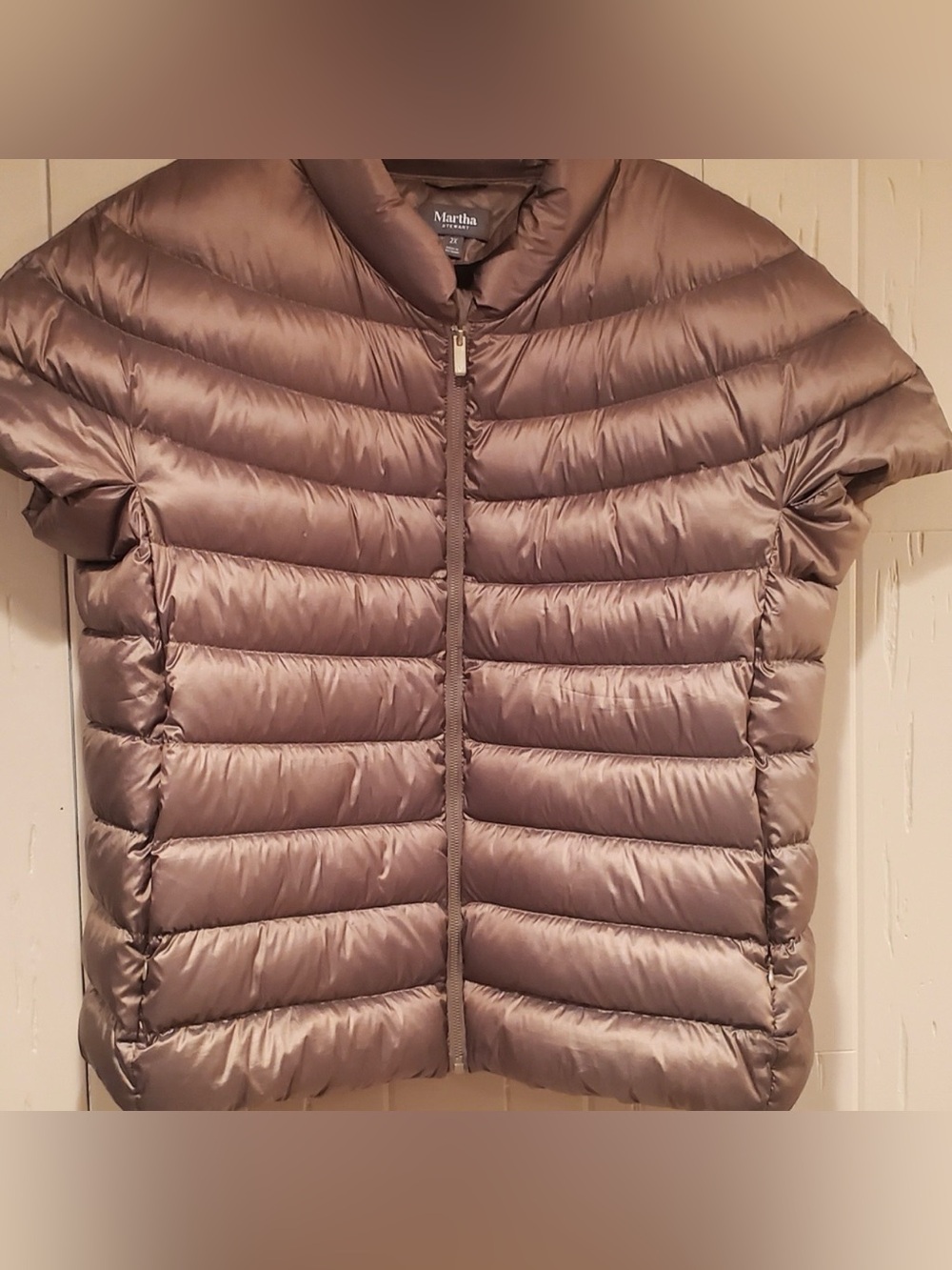 Martha Stewart Women’s Down Puffer Vest Brown Size 2X Excellent Condition